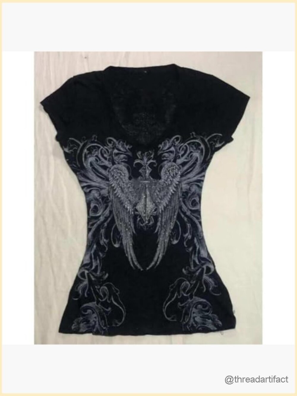 Y2K Grunge T-Shirt Women Vintage Streetwear Goth Emo Tee Short Sleeve Crop Top - Picture 4 of 7